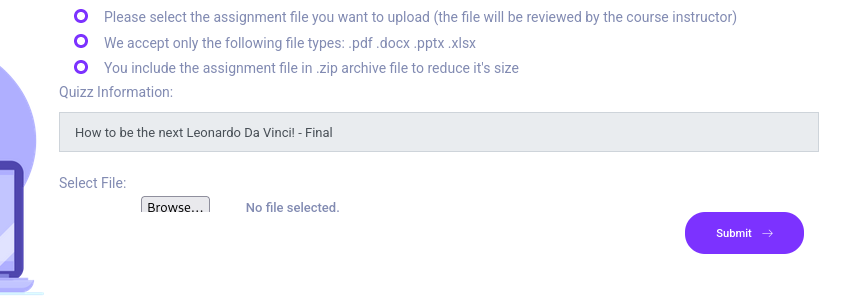 Assignment upload rules